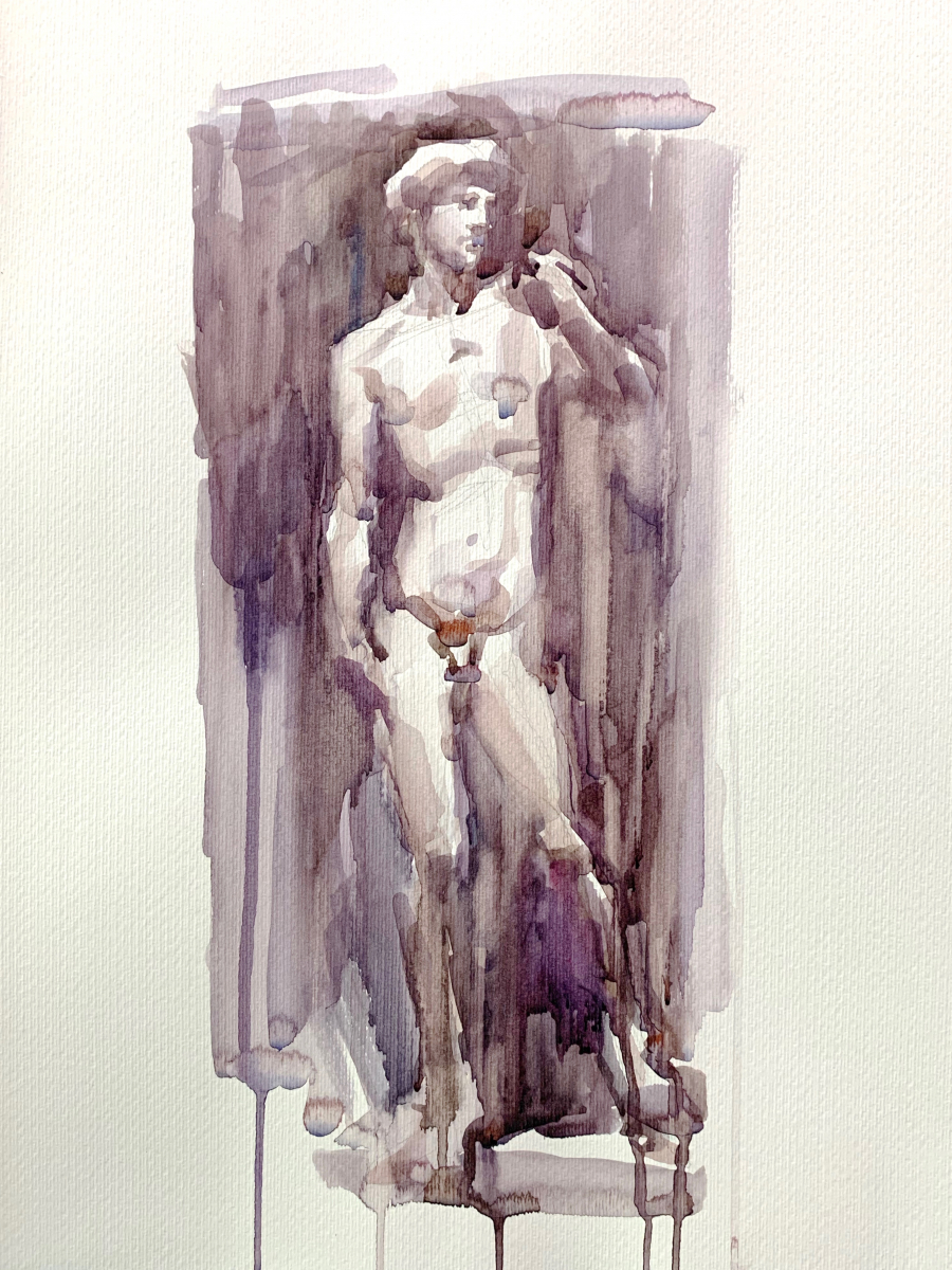 David, 2018, watercolor, 50x35 cm