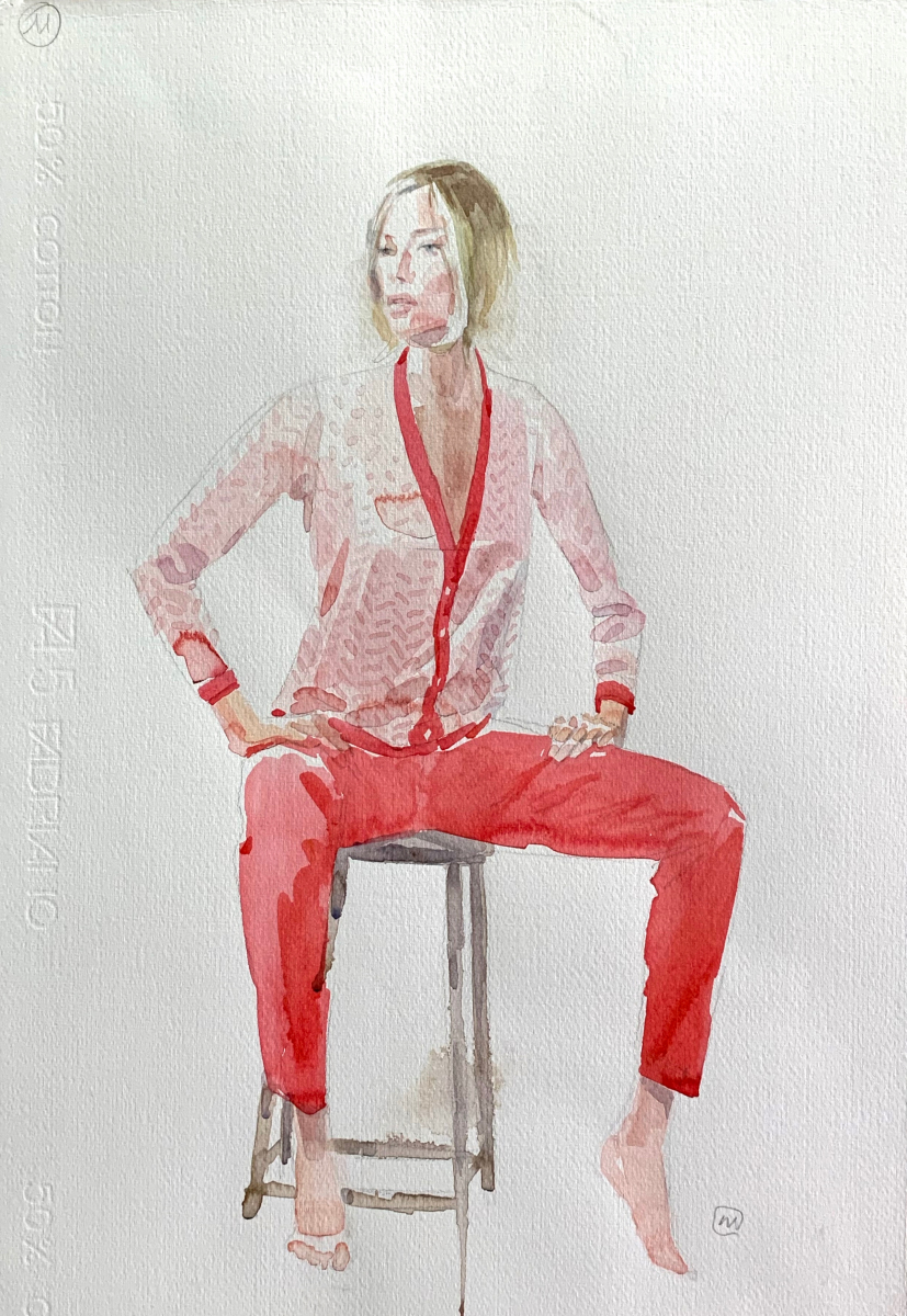 Model, 2012, watercolor, 50x35 cm