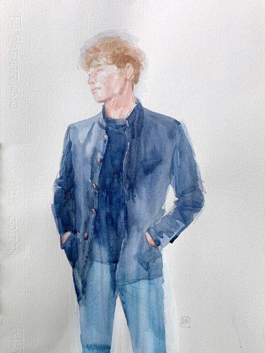 portrait, 2014, watercolor, 50x35 cm