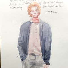 A letter, 2015, watercolor, 35x25 cm