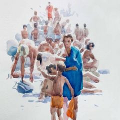 bagnanti-2020-watercolor-50x35-cm