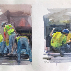 Cantieri, 2013, watercolor, 50x35 cm