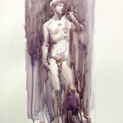 David, 2018, watercolor, 50x35 cm