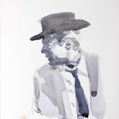 marcello-with-hat-2018-watercolor-35x25-cm