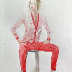 Model, 2012, watercolor, 50x35 cm