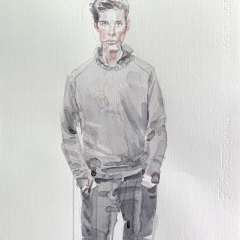 Model, 2012, watercolor, 50x35 cm
