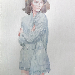 Model, 2013, watercolor, 50x35 cm