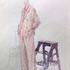 Model, 2013, watercolor, 50x35 cm