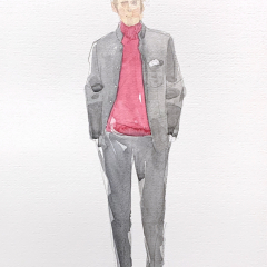 Model, 2015, watercolor, 35x25 cm