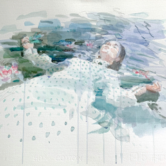 Ophelia, 2013, watercolor, 50x35 cm