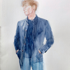 portrait, 2014, watercolor, 50x35 cm